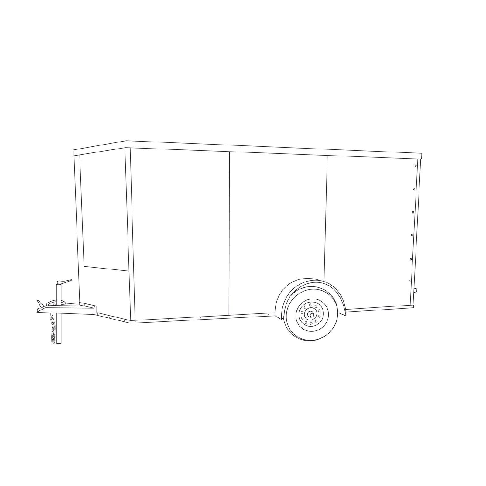 6 X 10 enclosed trailer single axle 7 scaled 1