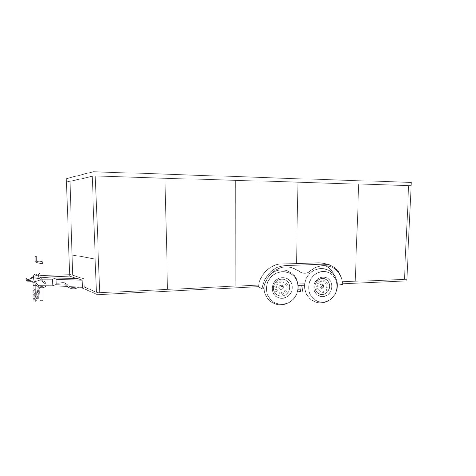 6 X 14 Tandem Axle Enclosed Trailer scaled 1