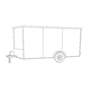 6 x 14 Single Axle Enclosed Trailer