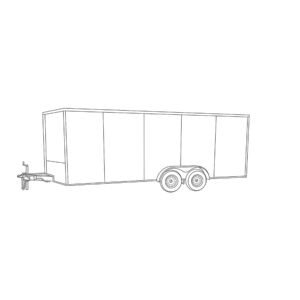 7 x 10 Tandem Axle Enclosed Trailer