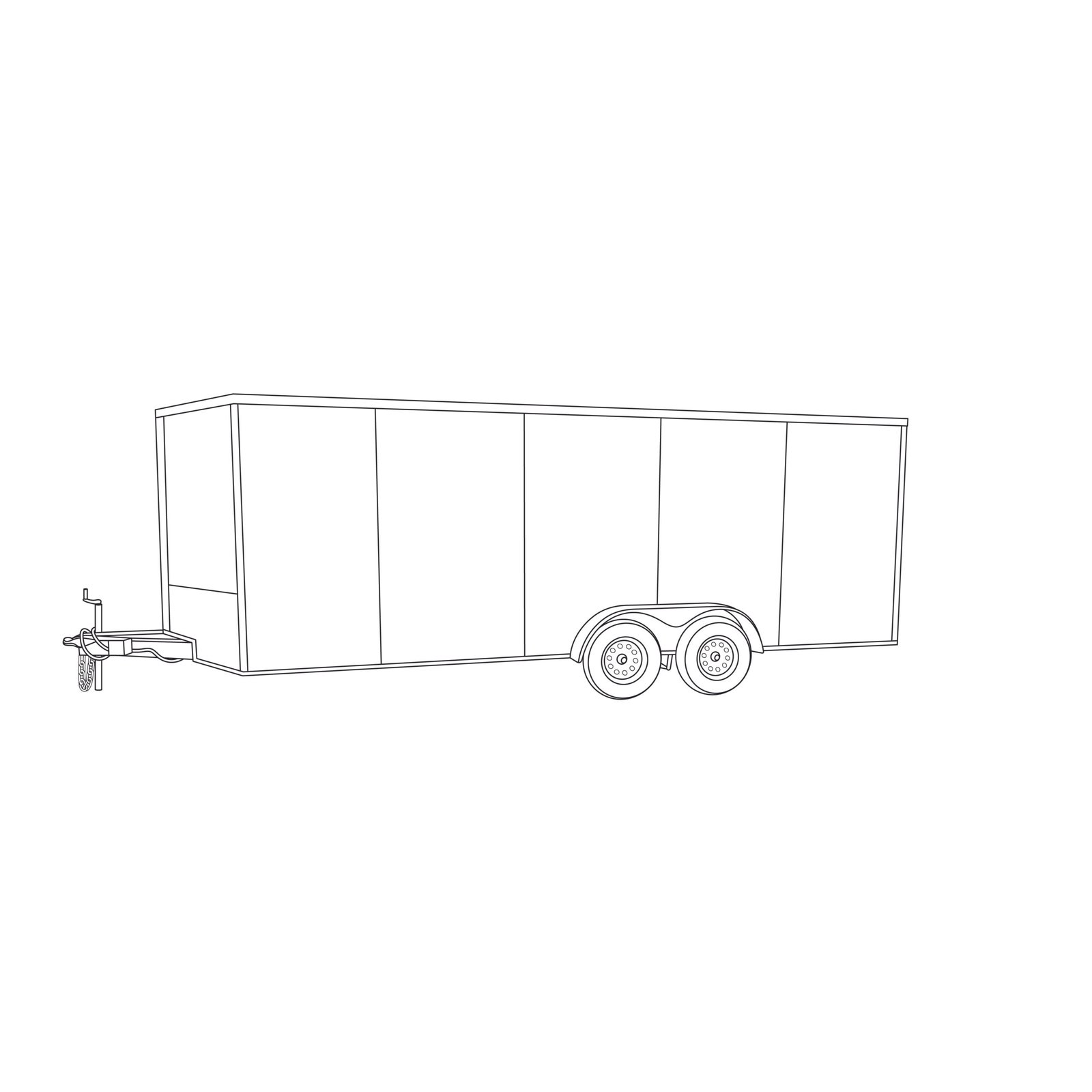 7 X 10 Tandem Axle Enclosed Trailer scaled 1