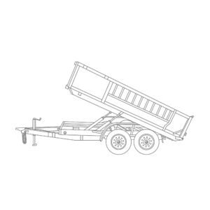 7 x 12 x 2 10,000 lbs. Dump Trailer