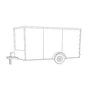 7 x 12 Single Axle Enclosed Trailer
