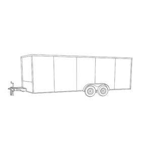 7 x 14 Tandem Axle Enclosed Trailer