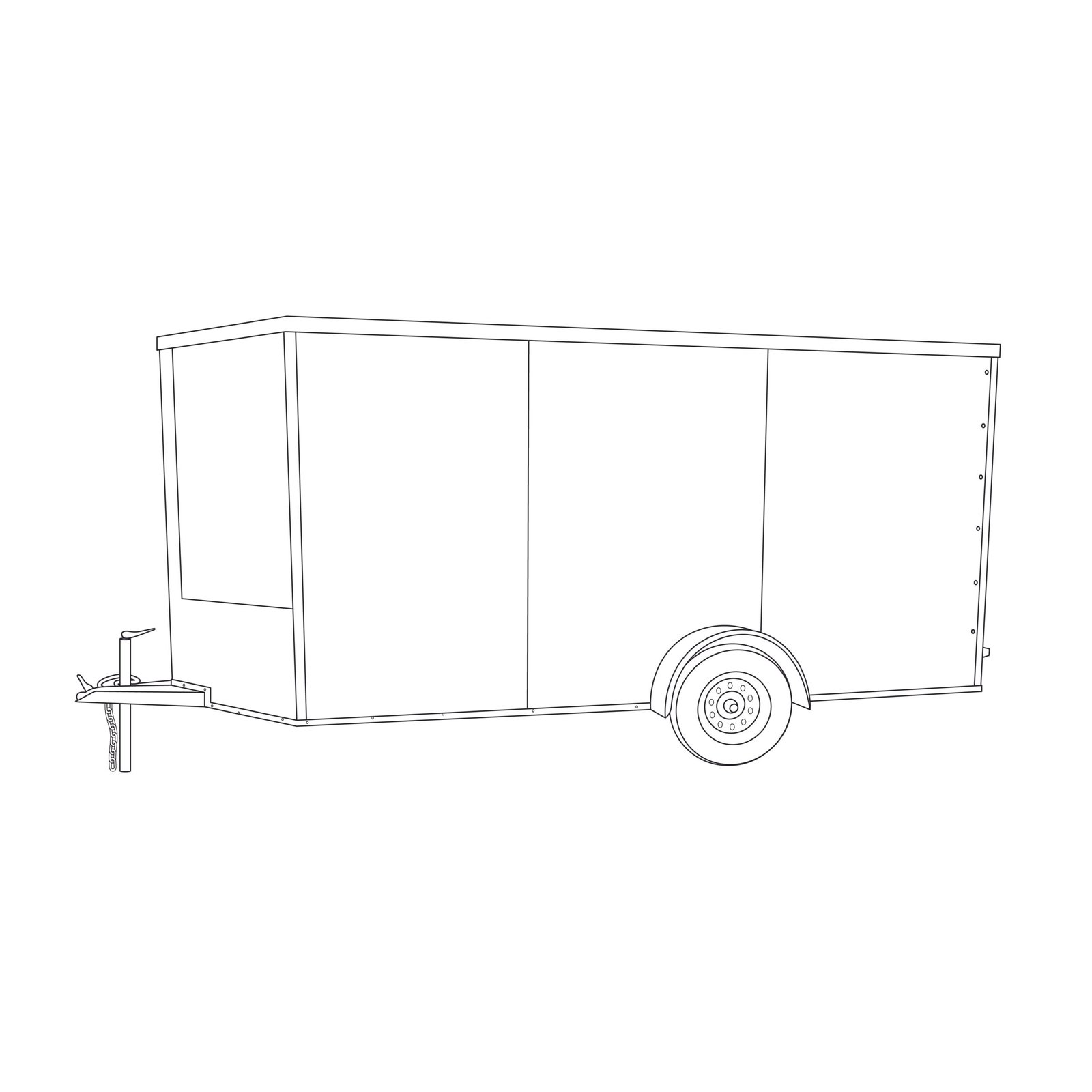 7 X 14 enclosed trailer single axle 7 scaled 1