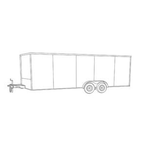 7 x 16 Tandem Axle Enclosed Trailer