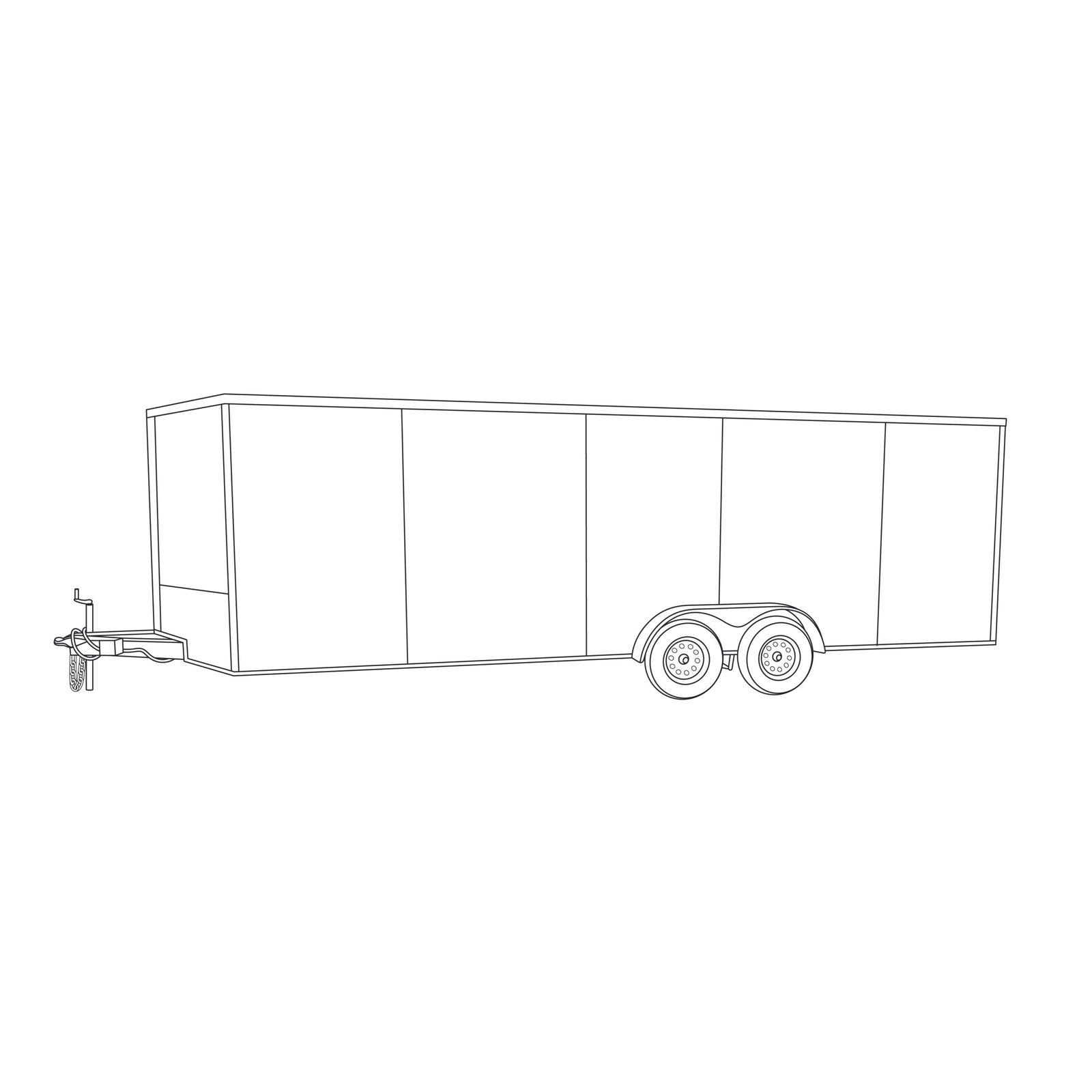 7 X 18 Tandem Axle Enclosed Trailer scaled 1