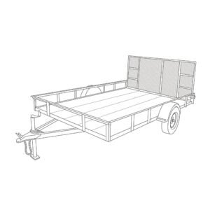 6 x 14 Single Axle Utility Trailer