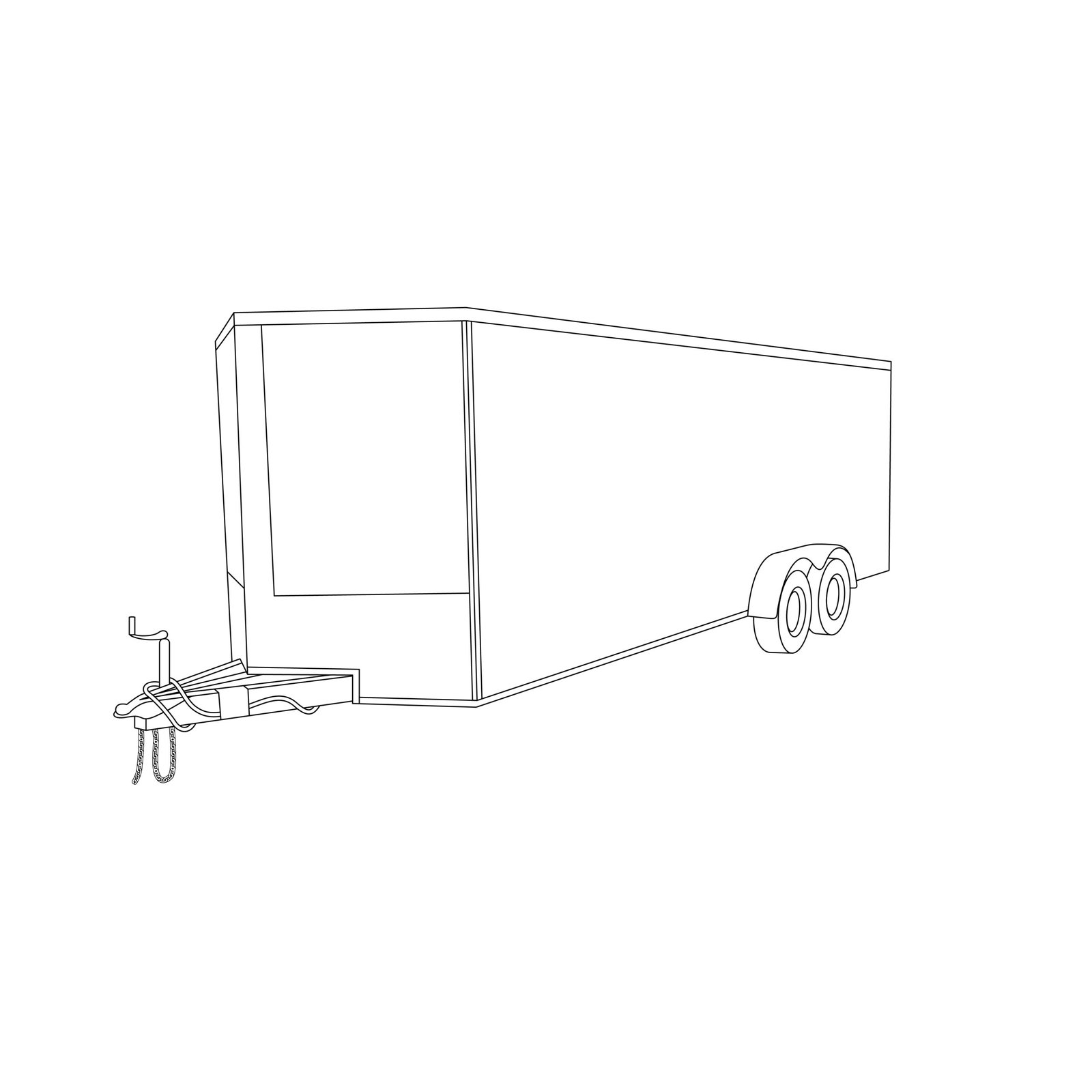 Enclosed Trailer 8.5 x 20 Tandem Axle scaled 1