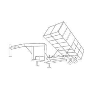 7 x 14 x 2 14,000 lb. Gooseneck  Dump Trailer
