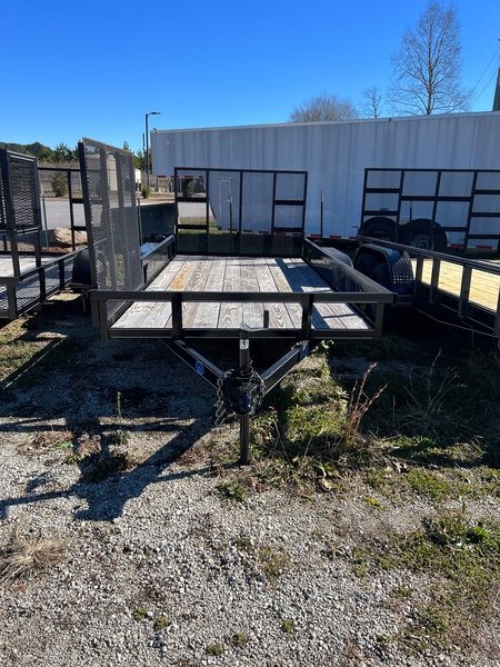 utility trailer tandem axle 76 x 16