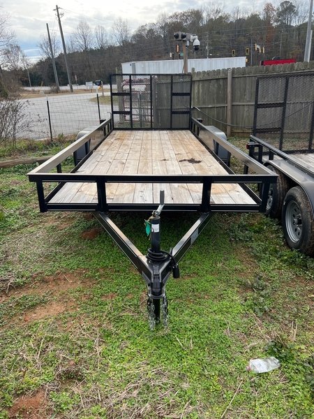 utility trailer tandem axle 76 x 18